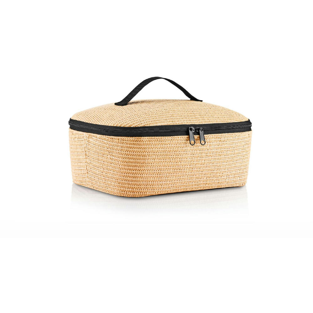 coolerbag M pocket raffia black