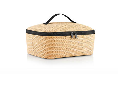 coolerbag M pocket raffia black