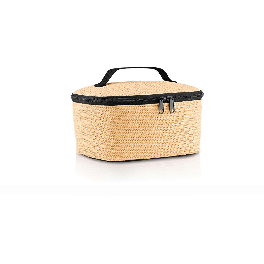 coolerbag S pocket raffia black