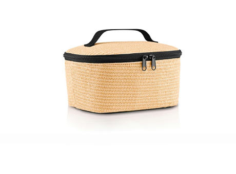 coolerbag S pocket raffia black