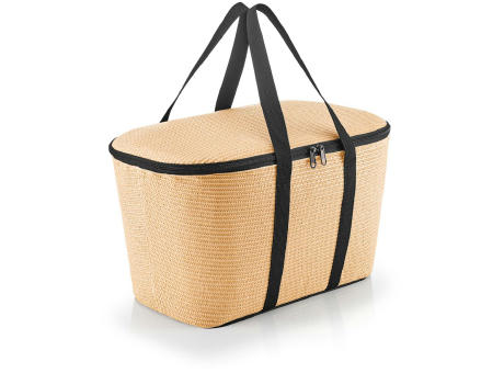 coolerbag raffia black