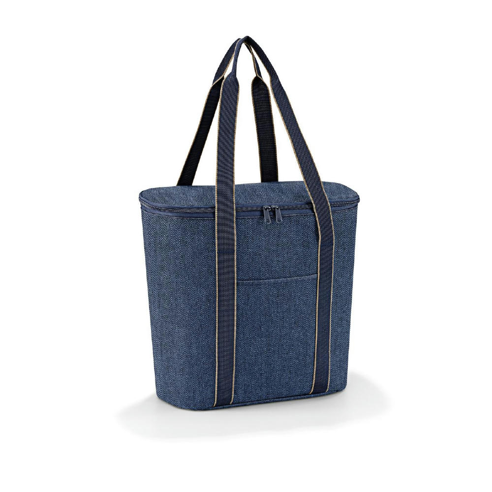 thermoshopper herringbone dark blue