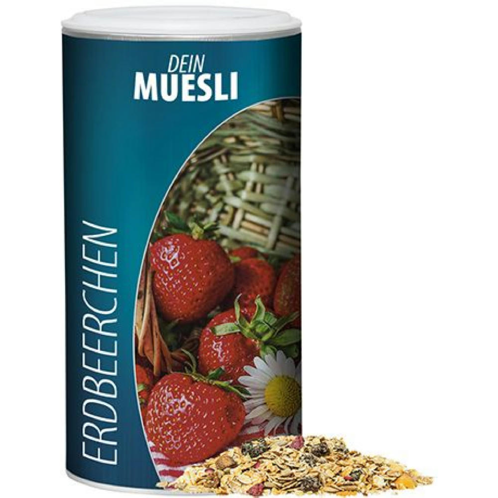 Müsli Erdbeerchen, ca. 150g, Pappdose Medium