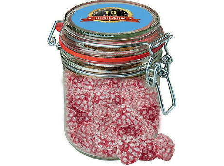 Himbeer Bonbons, ca. 200g, Bonbonglas Maxi