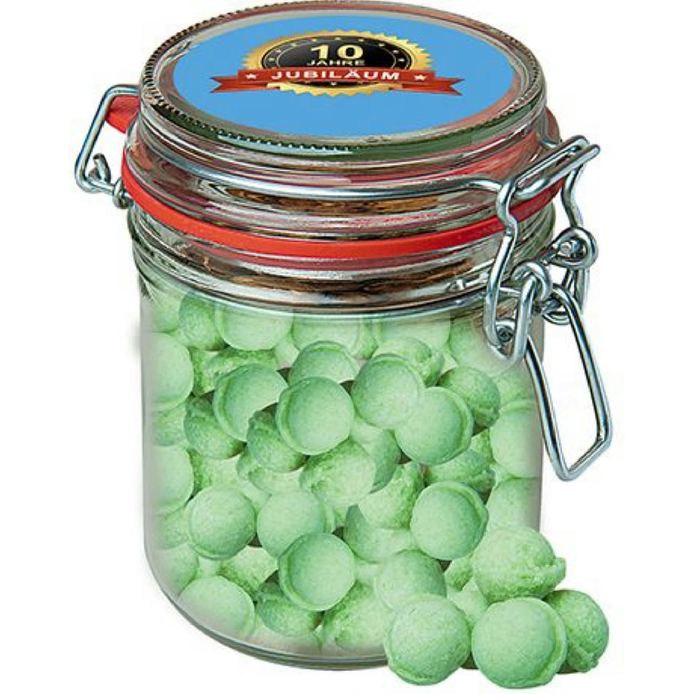 Waldmeister-Brause Bonbons, ca. 200g, Bonbonglas Maxi