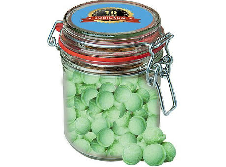 Waldmeister-Brause Bonbons, ca. 200g, Bonbonglas Maxi