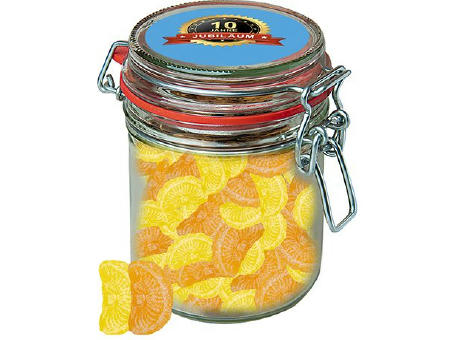 Zitrone und Orangen Bonbons, ca. 200g, Bonbonglas Maxi