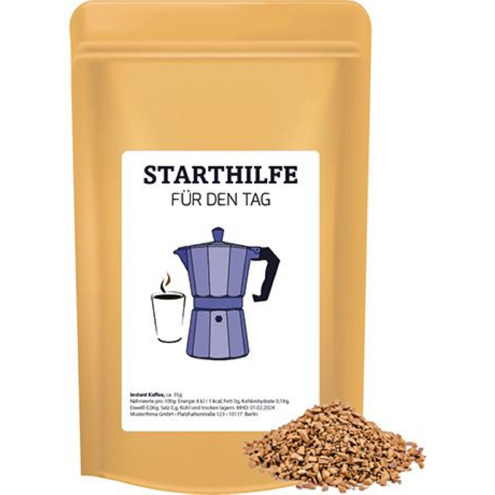 Instant Kaffee, ca. 35g, Standbeutel Midi