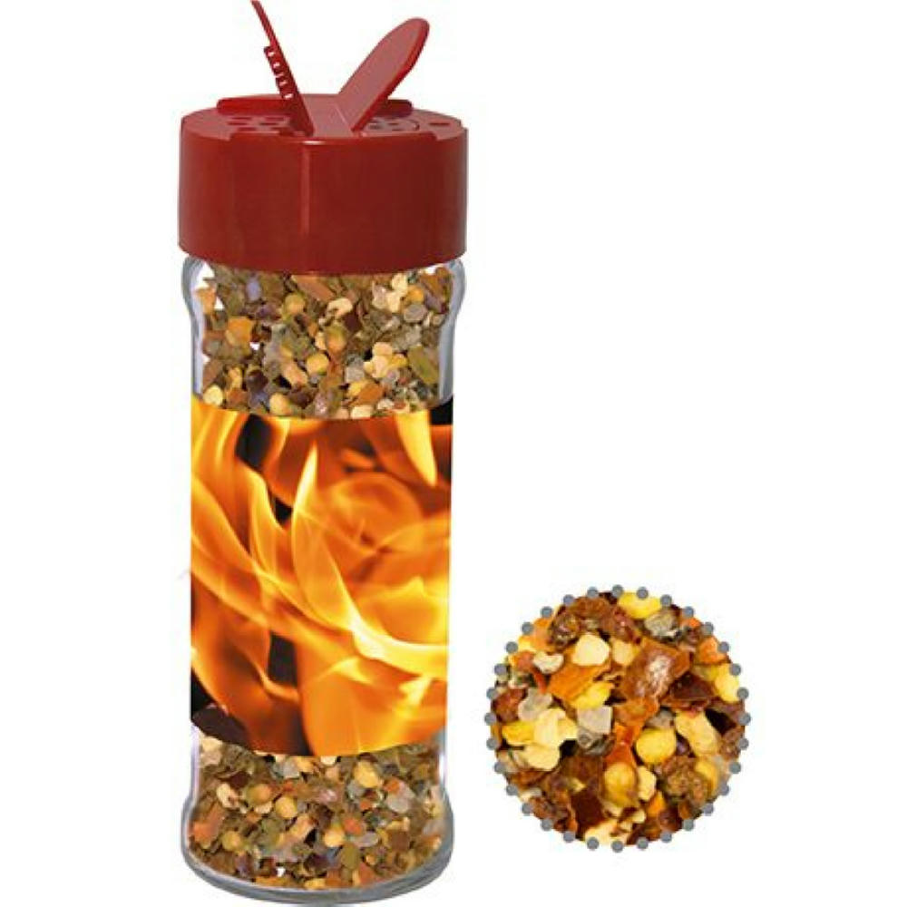 Gewürzmischung Feuer und Flamme, ca. 45g, Glas mit Streuaufsatz