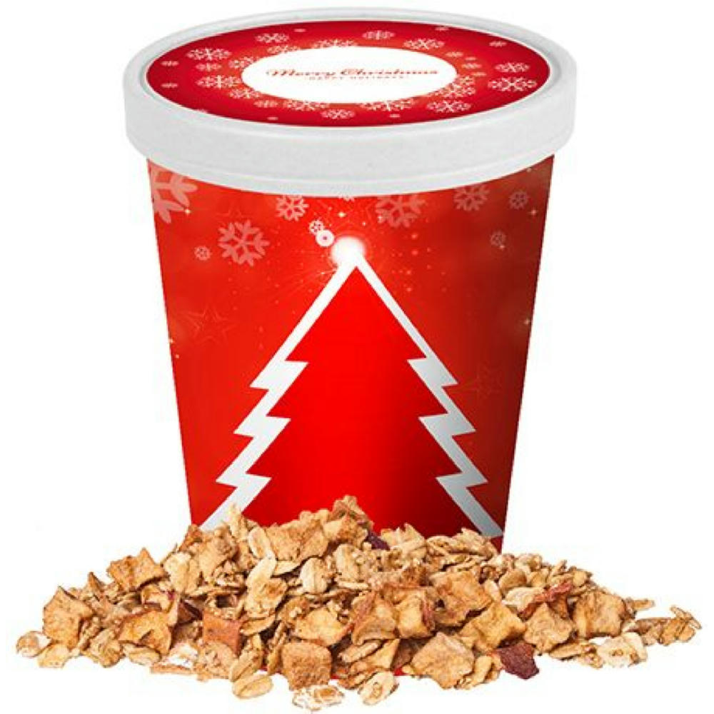 Crunchy Weihnachtsmüsli Apfel-Zimt, ca. 60g, Snackbecher Maxi