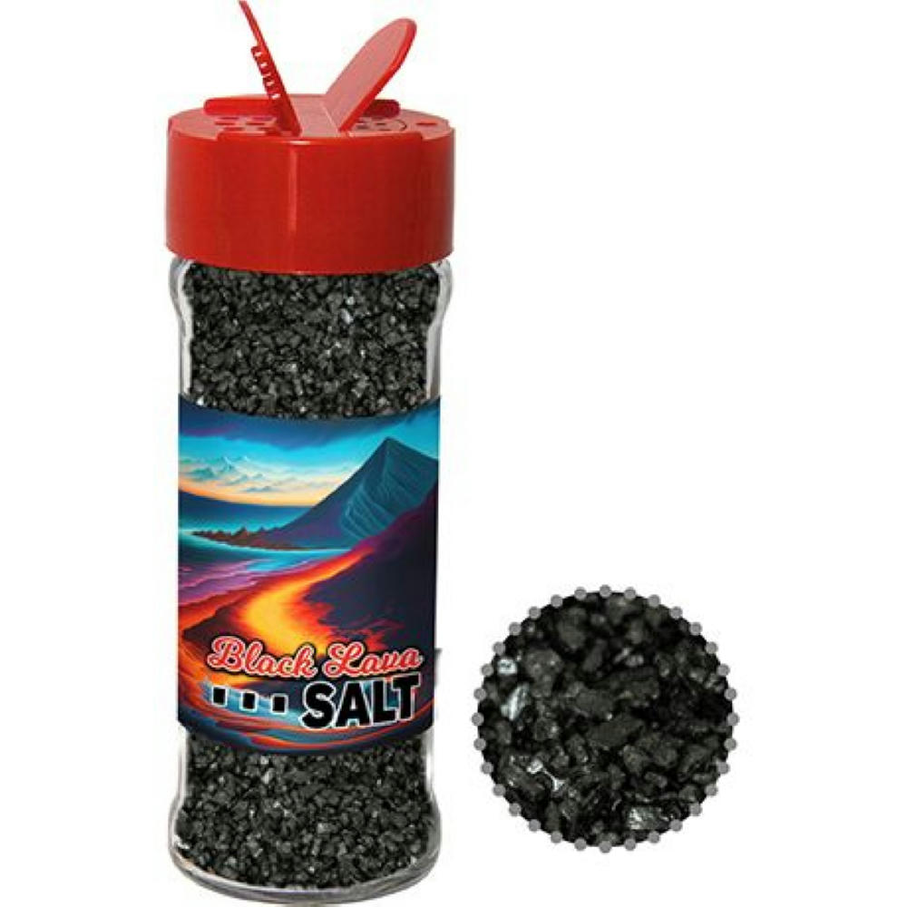 Gewürzmischung Black Lava Salz, ca. 80g, Glas mit Streuaufsatz