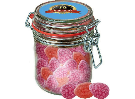 Erdbeer Chili Bonbons, ca. 200g, Bonbonglas Maxi