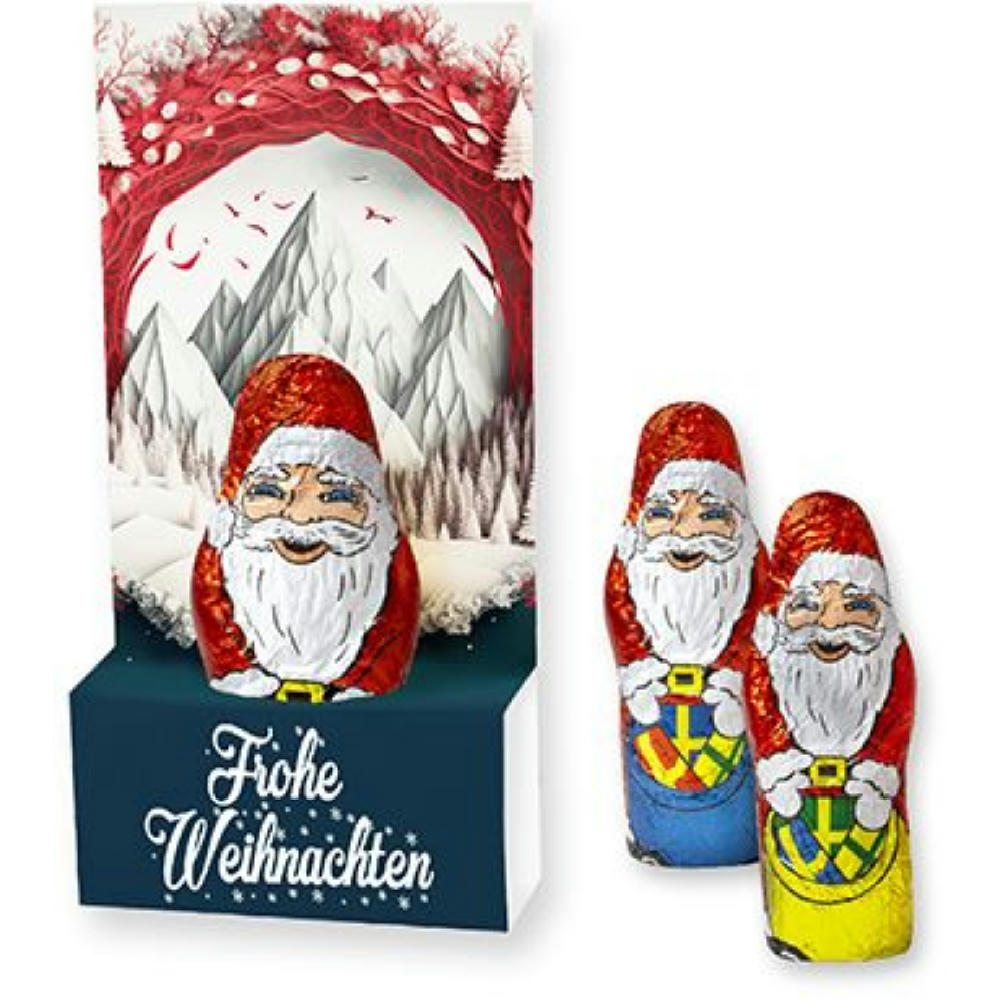 Mini+ Schoko-Weihnachtsmann, ca. 15g, Displaybox