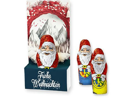 Mini+ Schoko-Weihnachtsmann, ca. 15g, Displaybox