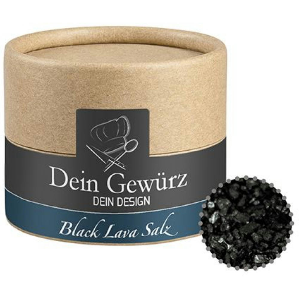 Gewürzmischung Black Lava Salz, ca. 75g, Kraftpapierdose Mini