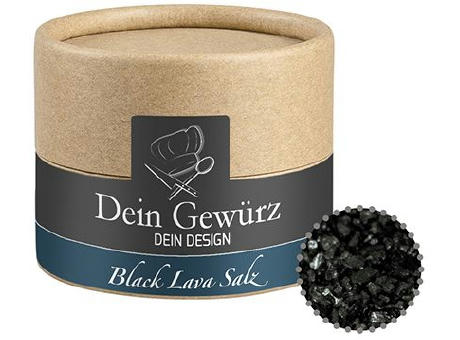 Gewürzmischung Black Lava Salz, ca. 75g, Kraftpapierdose Mini