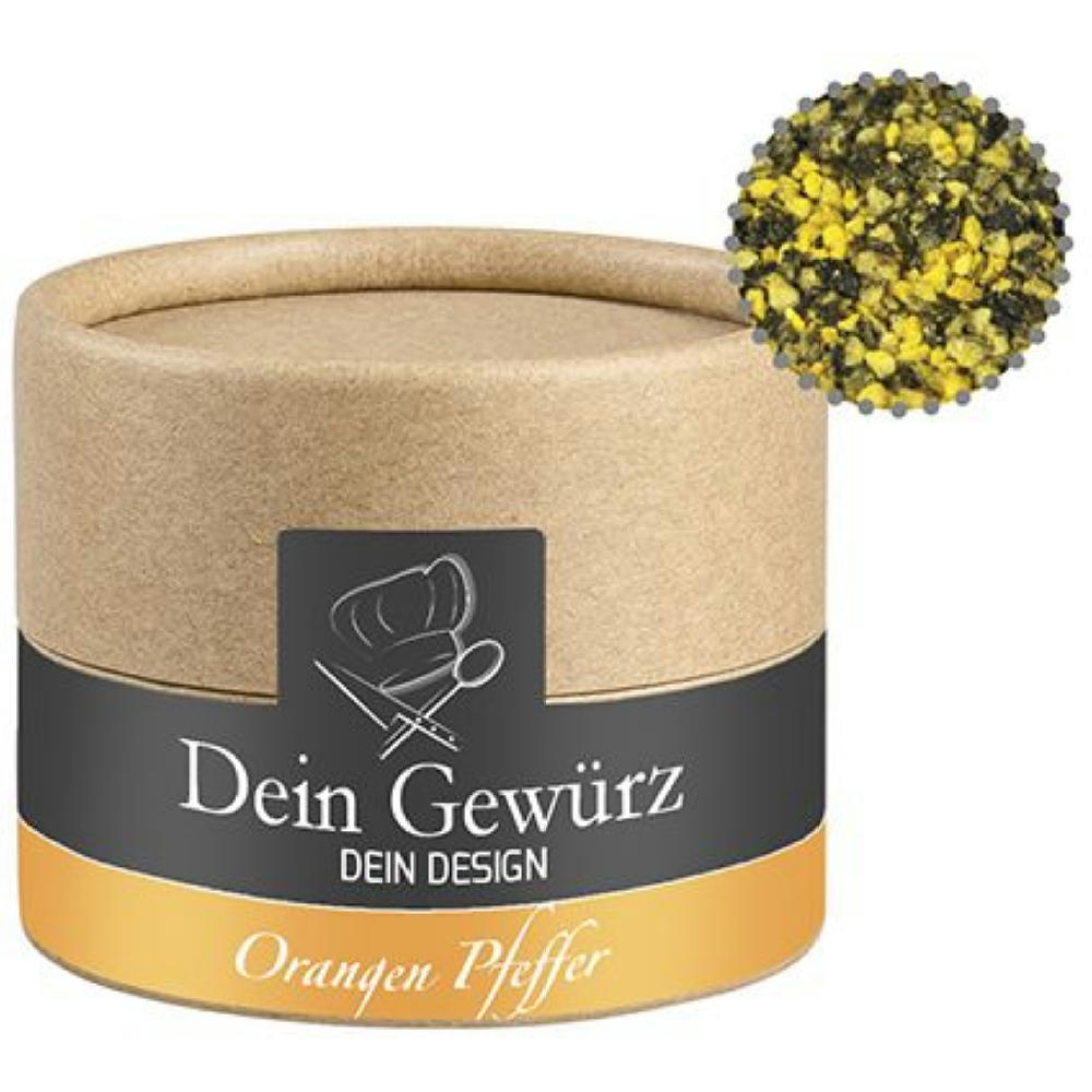 Gewürzmischung Orangen-Pfeffer, ca. 40g, Kraftpapierdose Mini