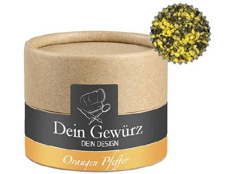 Gewürzmischung Orangen-Pfeffer, ca. 40g, Kraftpapierdose Mini