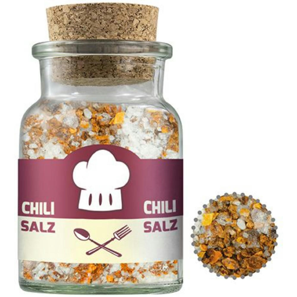 Gewürzmischung Chili-Salz, ca. 55g, Korkenglas