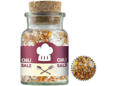 Gewürzmischung Chili-Salz, ca. 55g, Korkenglas