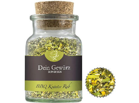 Gewürzmischung BBQ Kräuter Rub, ca. 50g, Korkenglas