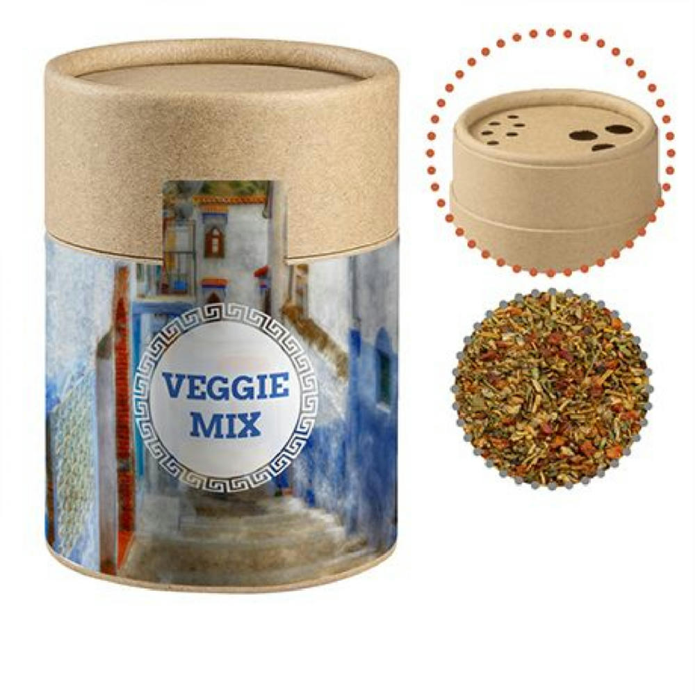 Gewürzmischung Mediterraner Veggie Mix, ca. 50g, Kraftpapierstreuer Midi