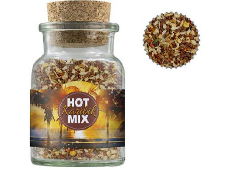 Gewürzmischung HOT Karibik Mix, ca. 50g, Korkenglas