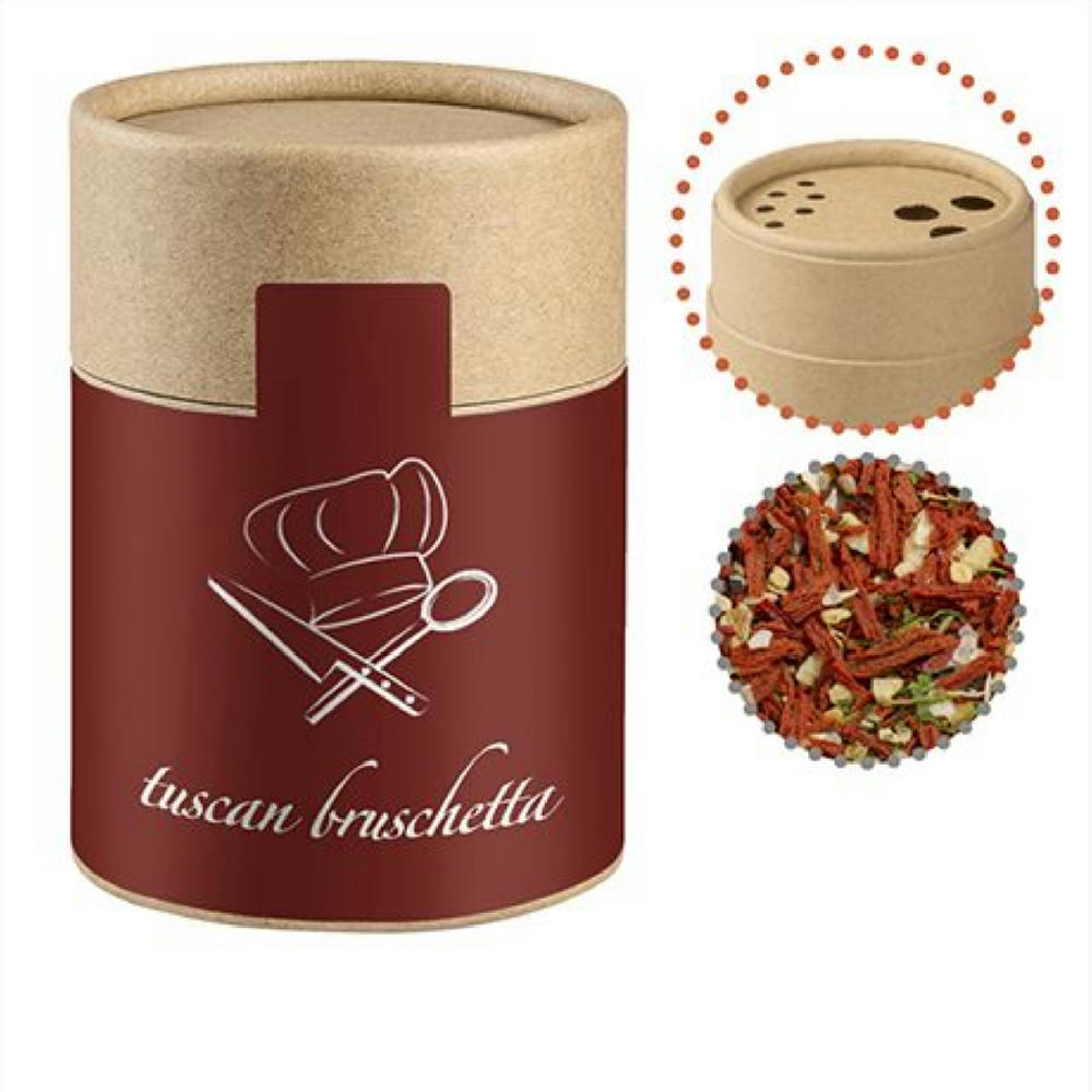 Gewürzmischung Toskanische Bruchetta, ca. 50g, Kraftpapierstreuer Midi