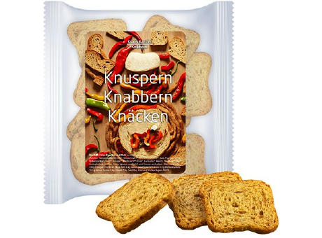 Brot Chips Paprika und Chili, ca. 20g, Express Maxi-XL-Tüte mit Etikett