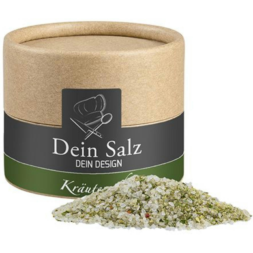 Kräutersalz, ca. 55g, Kraftpapierdose Mini