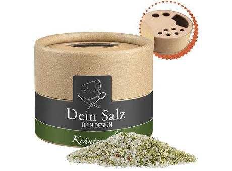 Kräutersalz, ca. 55g, Kraftpapierstreuer Mini