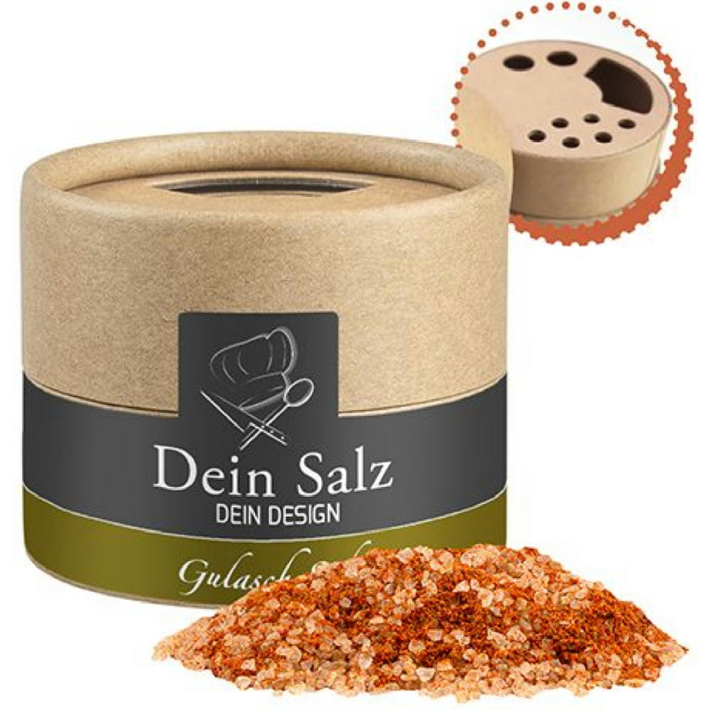 Gulasch Schaschlik Salz, ca. 55g, Kraftpapierstreuer Mini