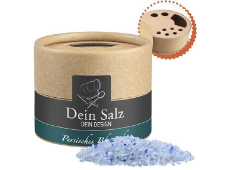 Persisches blaues Saphirsalz, ca. 55g, Kraftpapierstreuer Mini