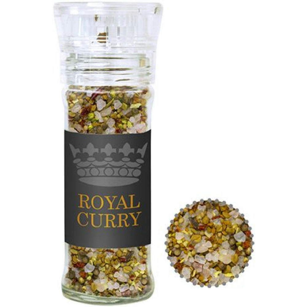 Royal Curry, ca. 60g, transparente Gewürzmühle