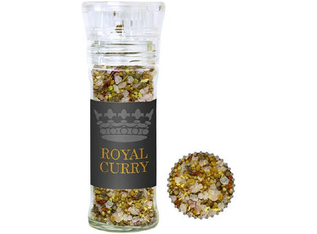 Royal Curry, ca. 60g, transparente Gewürzmühle