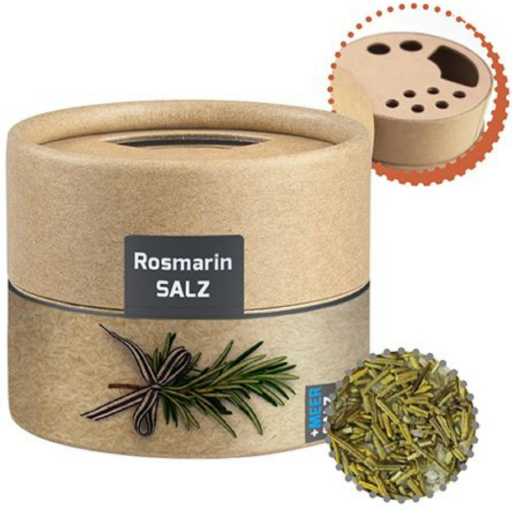 Gewürzmischung Rosmarin-Salz, ca. 52g, Kraftpapierstreuer Mini