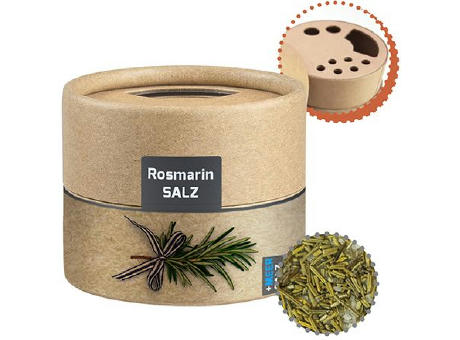 Gewürzmischung Rosmarin-Salz, ca. 52g, Kraftpapierstreuer Mini