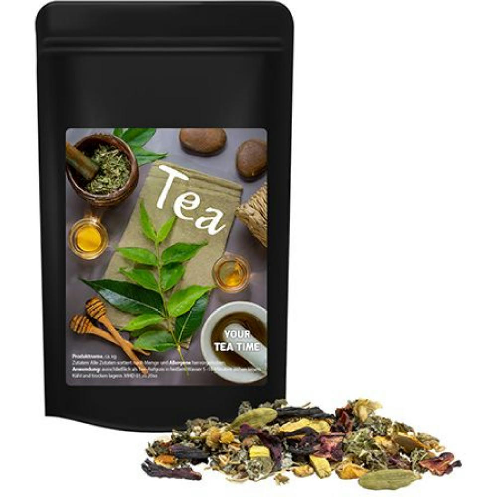 Ayurveda Relax-Tee, ca. 50g, Standbeutel Midi schwarz