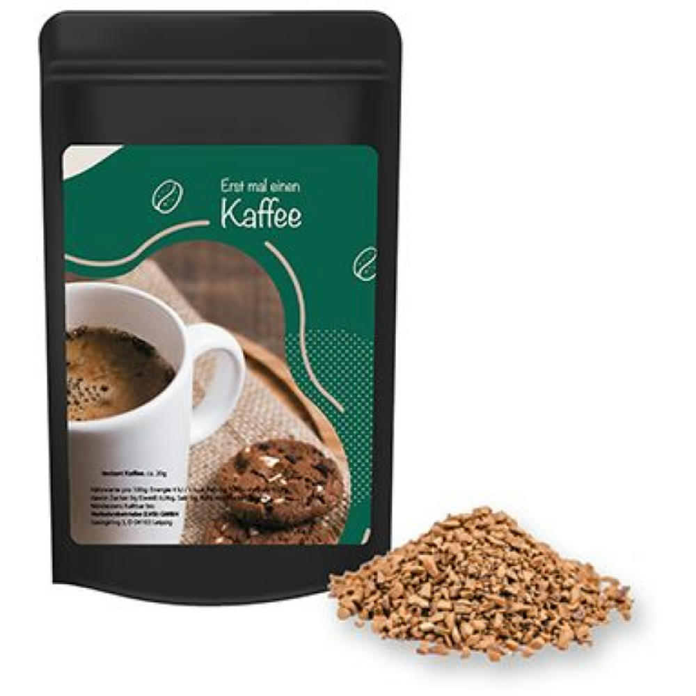 Instant Kaffee, ca. 20g, Standbeutel Mini schwarz