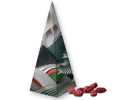 Gebrannte Mandeln Himbeere, ca. 30g, Präsent-Pyramide