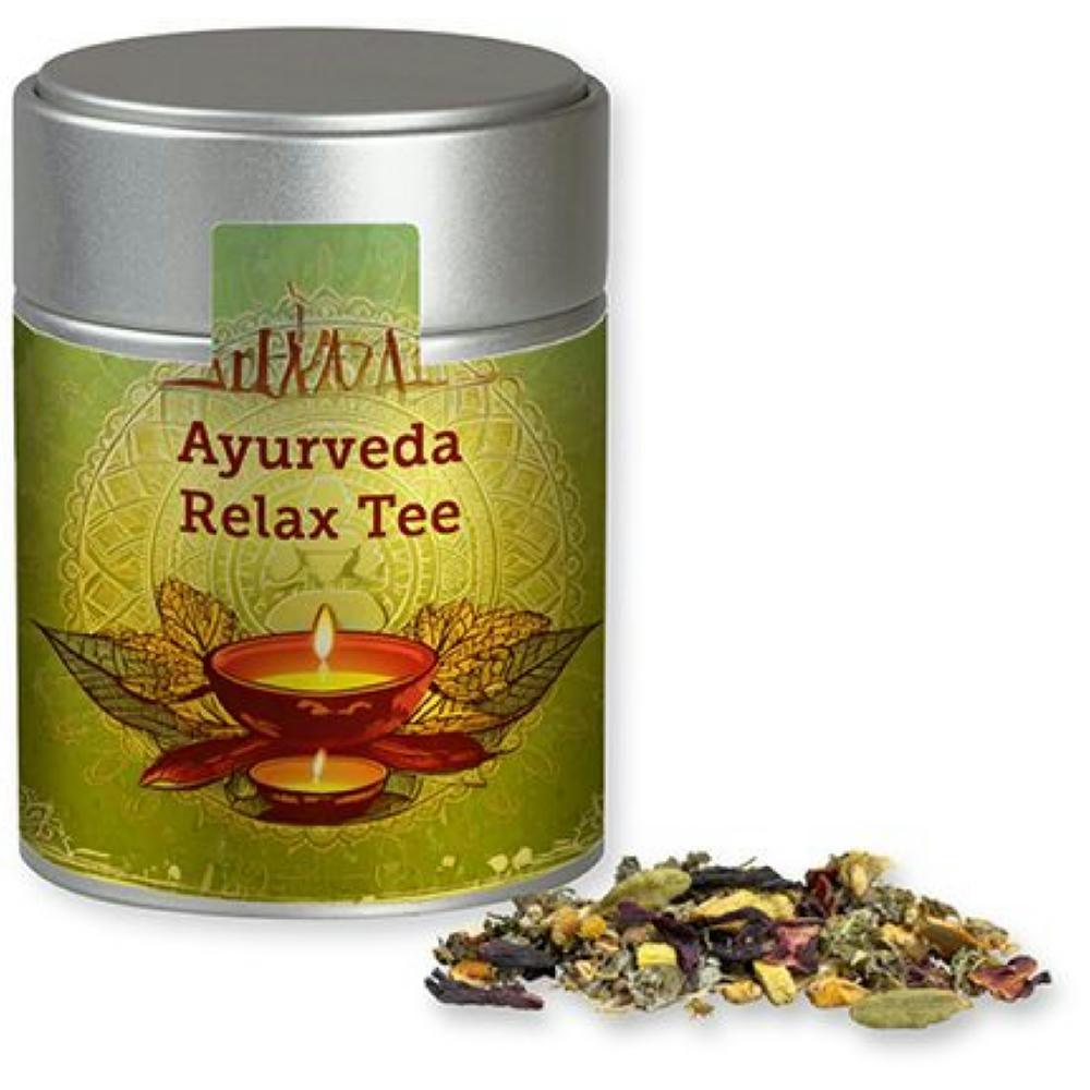 Ayurveda Relax-Tee, ca. 60g, Metalldose Midi silber