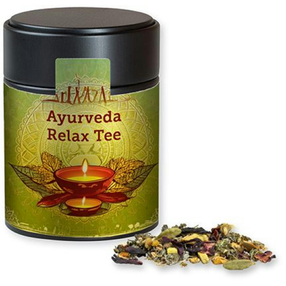 Ayurveda Relax-Tee, ca. 60g, Metalldose Midi schwarz