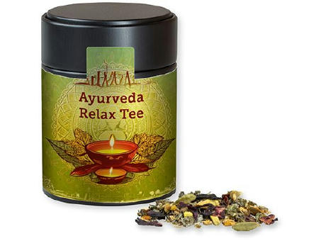 Ayurveda Relax-Tee, ca. 60g, Metalldose Midi schwarz