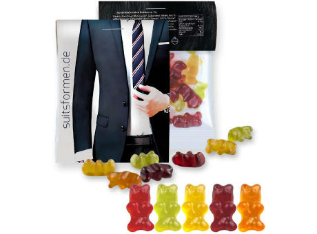 Gummibärchen ohne Gelatine, ca. 15g, Express Midi-Tüte mit Werbereiter