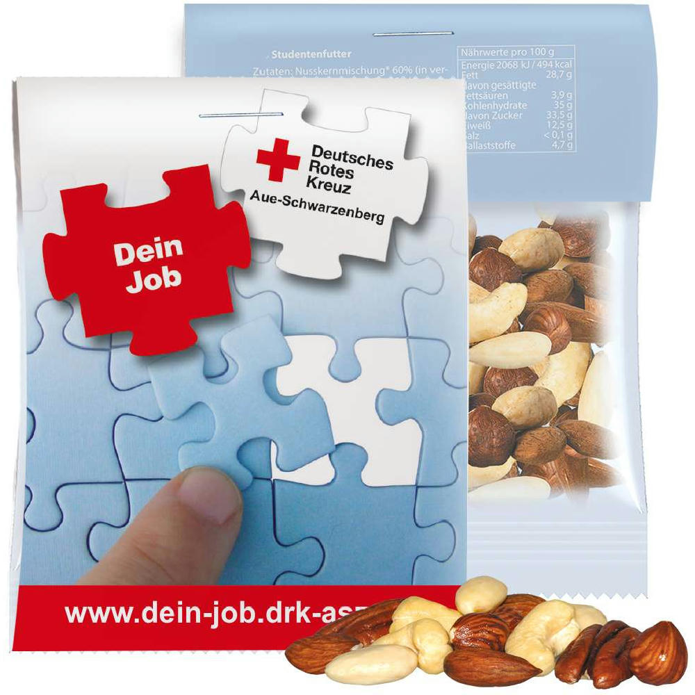 NusskernMix, ca. 15g, Express Midi-Tüte mit Werbereiter