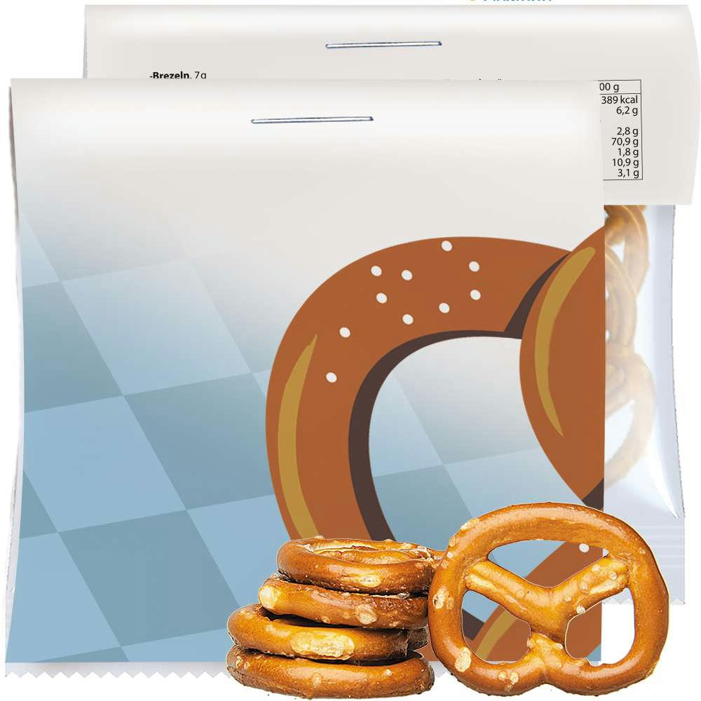 Mini Brezeln Original, ca. 7g, Express Maxi-Tüte mit Werbereiter