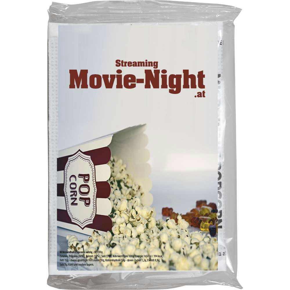 Mikrowellen Popcorn salzig, ca. 100g, transparente Folie