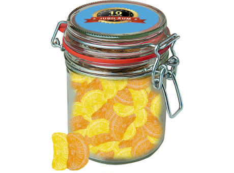 Zitrone und Orangen Bonbons, ca. 200g, Bonbonglas Maxi