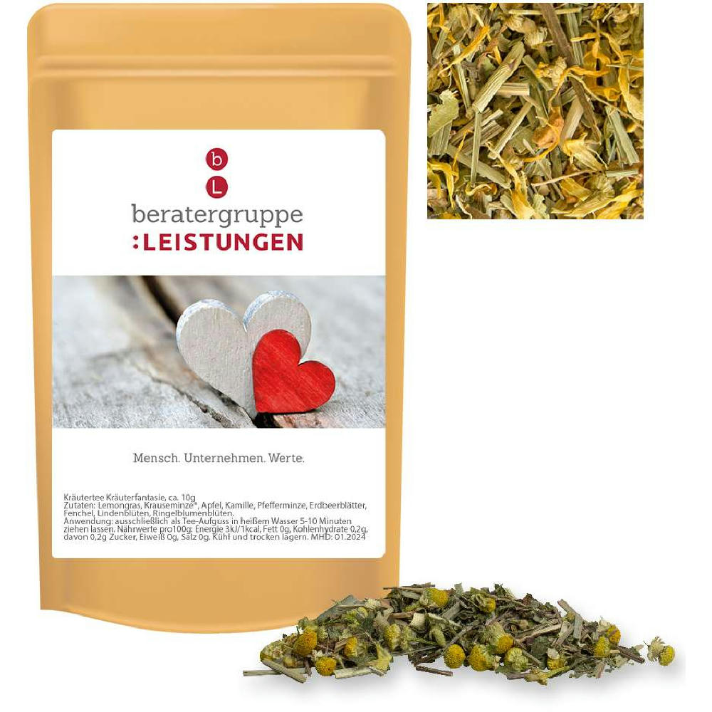 Kräutertee Kräuterfantasie, ca. 12g, Standbeutel Mini