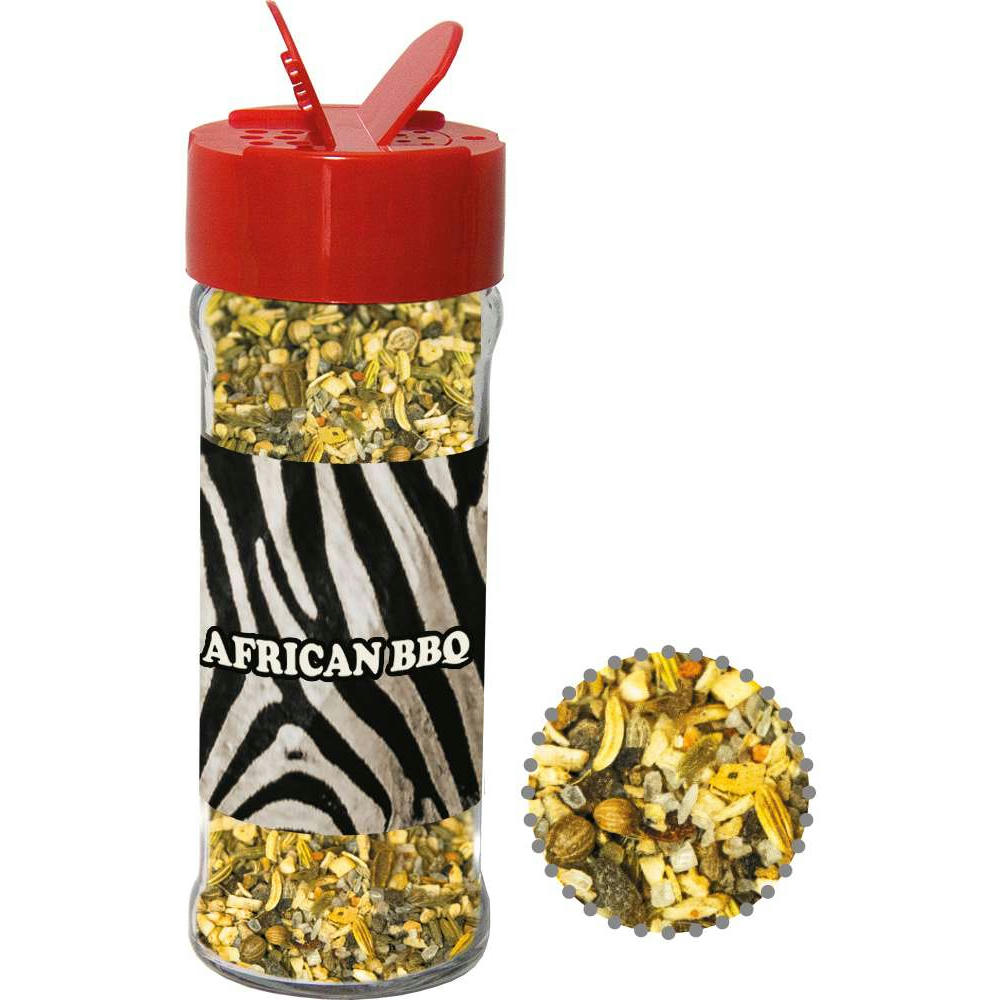 Gewürzmischung African BBQ, ca. 45g, Glas mit Streuaufsatz